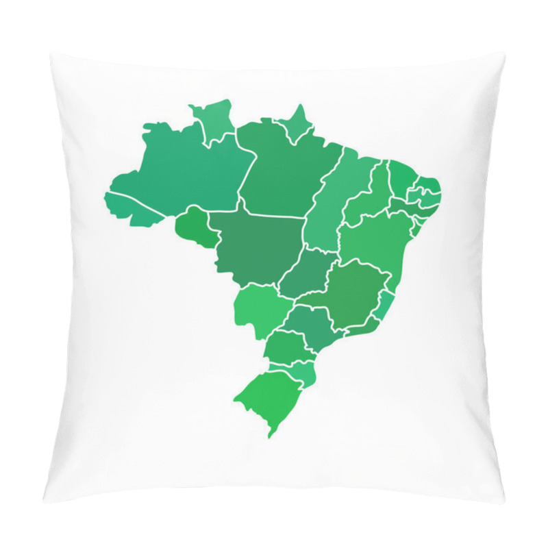 Personality  Flat Simple Brazil Map Pillow Covers