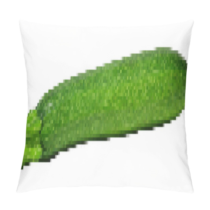 Personality  Retro Pixel Zucchini - Courgette, Isolated On White Pillow Covers