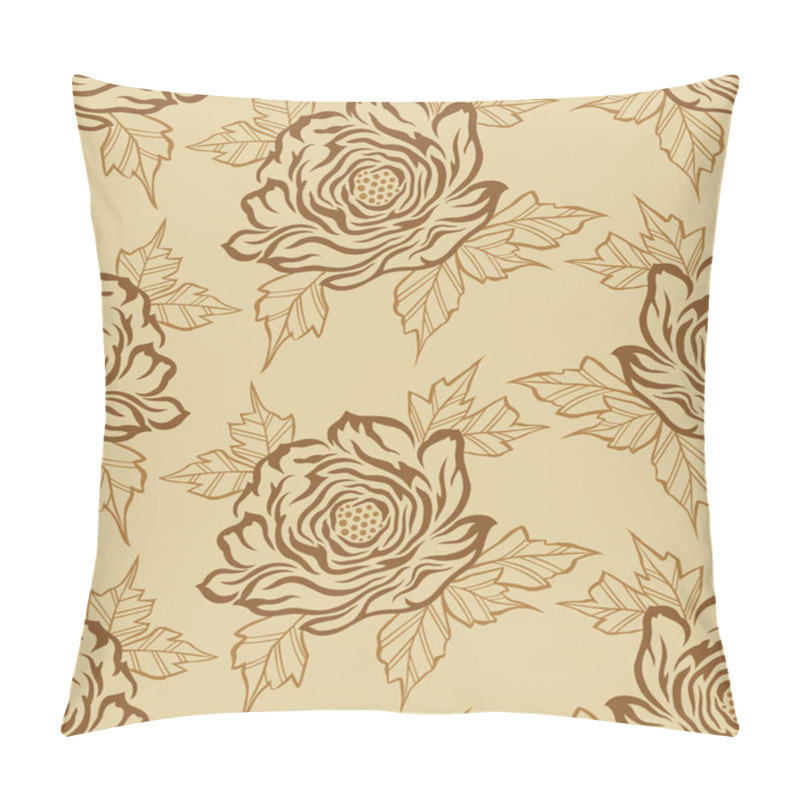 Personality  Seamless Abstract Rose Flower Pattern Pillow Covers