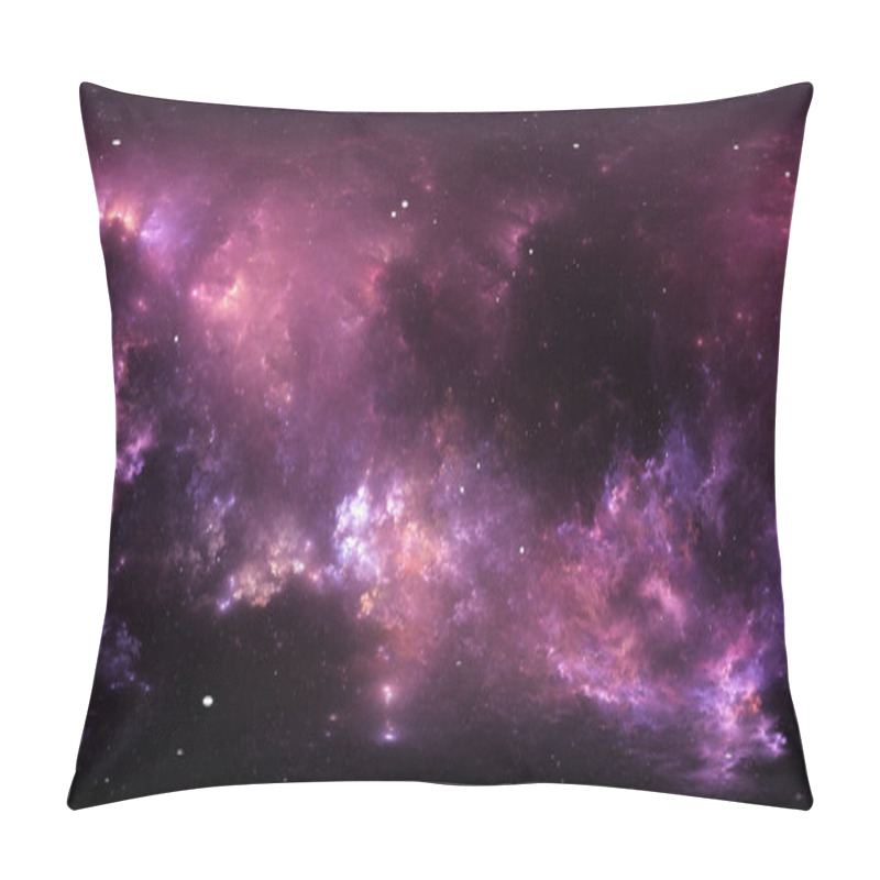 Personality  360 Degree Interstellar Cloud Of Dust And Gas. Space Background With Nebula And Stars. Glowing Nebula, Equirectangular Projection, Environment Map. HDRI Spherical Panorama. 3d Illustration Pillow Covers