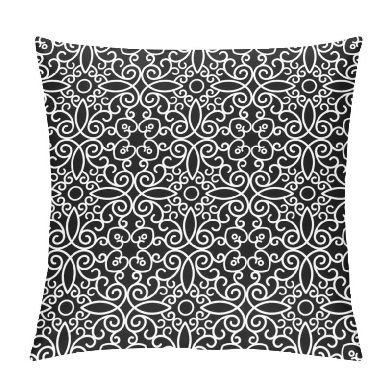 Personality  Black And White Lace Pattern Pillow Covers