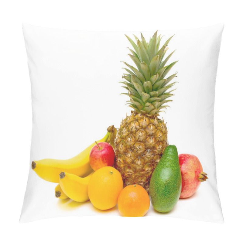 Personality  Fruits Closeup On White Background Pillow Covers