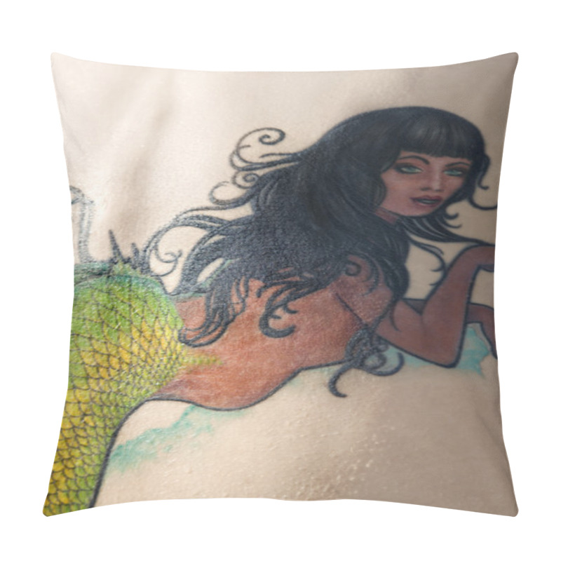 Personality  Mermaid Tattoo. Pillow Covers