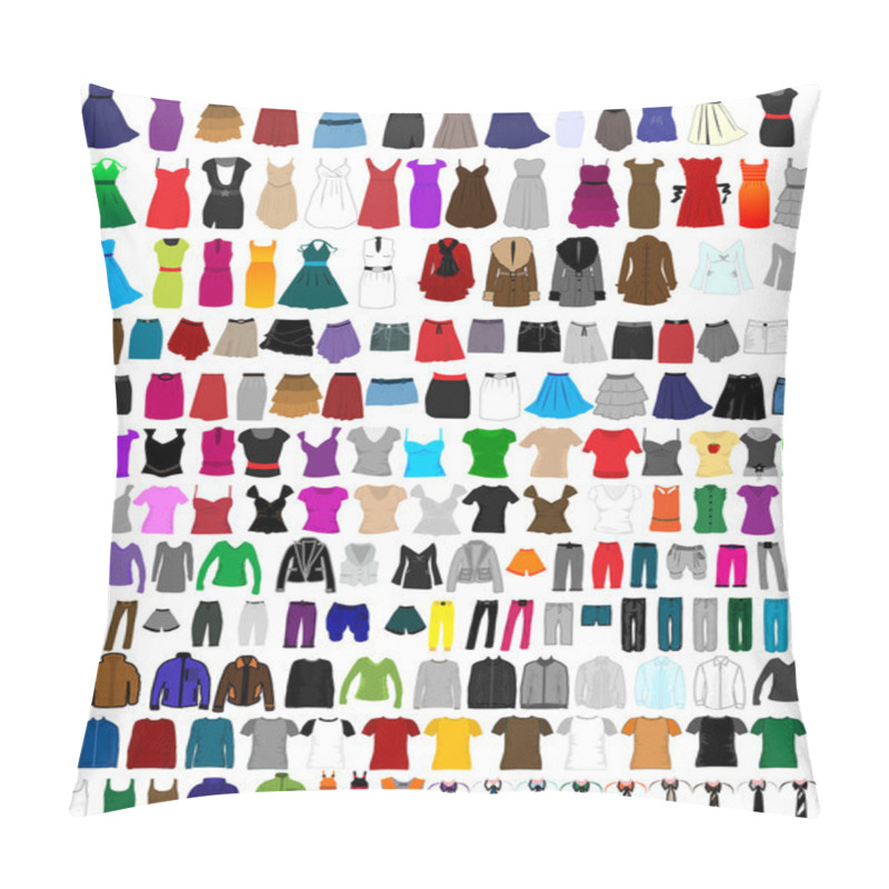 Personality  Big Collection Of Clothes And Accessories Pillow Covers