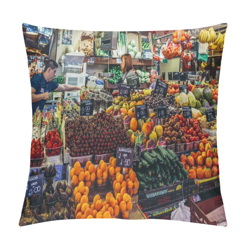 Personality  Market In Barcelona Pillow Covers