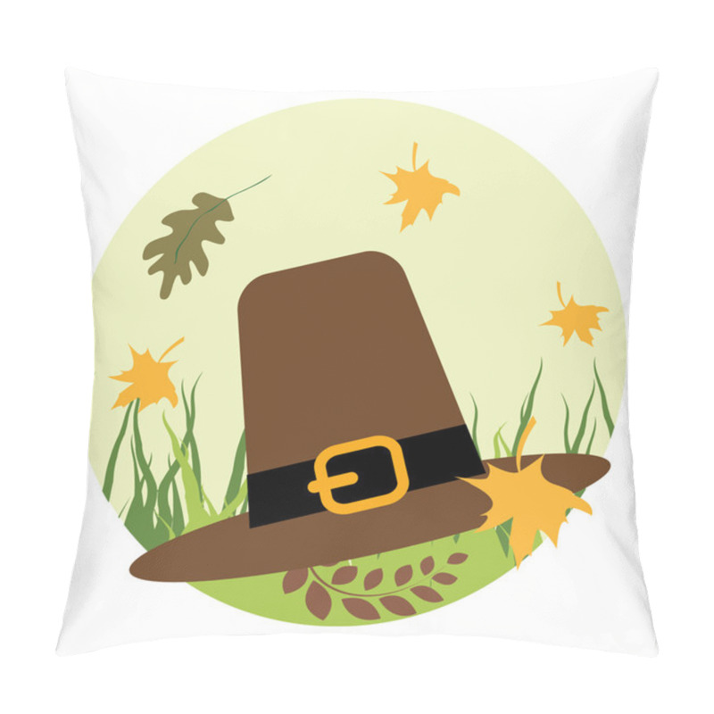 Personality  Pilgrim's Hat On The Grass Pillow Covers