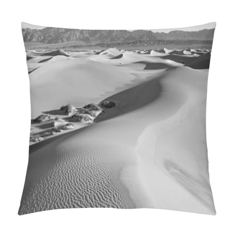 Personality  Desert Landscape With Sand Dunes And Mountains Pillow Covers