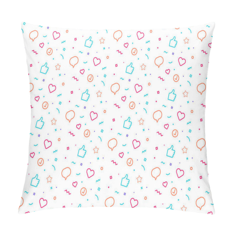 Personality  Fun Party Style Seamless Pattern. Pillow Covers