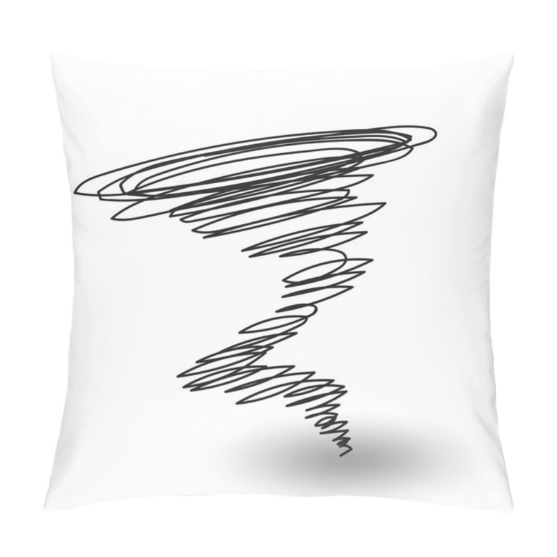 Personality  Scribble Tornado Vector  Pillow Covers