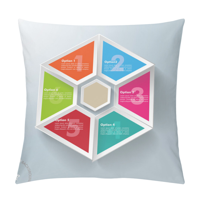 Personality  Six Hexagon Triangles With Centre Pillow Covers