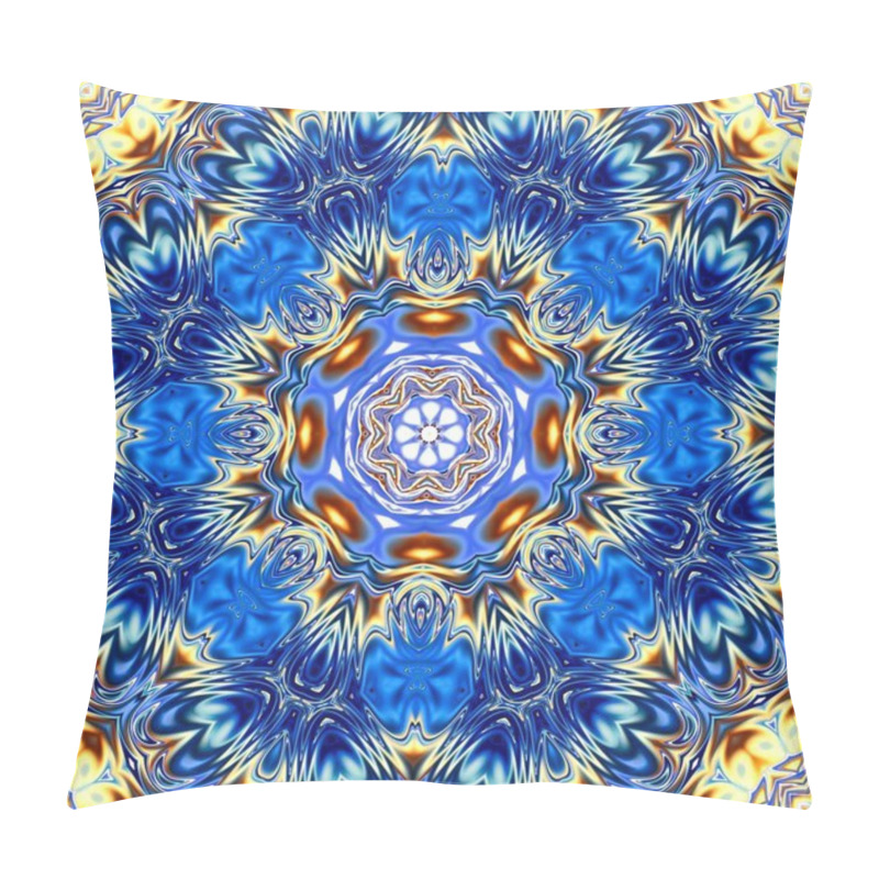 Personality  Unique Mandala, Oriental Round Pattern, Mystical Motif, Abstract Exotic Background. Fantastic Fractal Design, Colorful Digital Art, Shining Geometric Texture. Pillow Covers