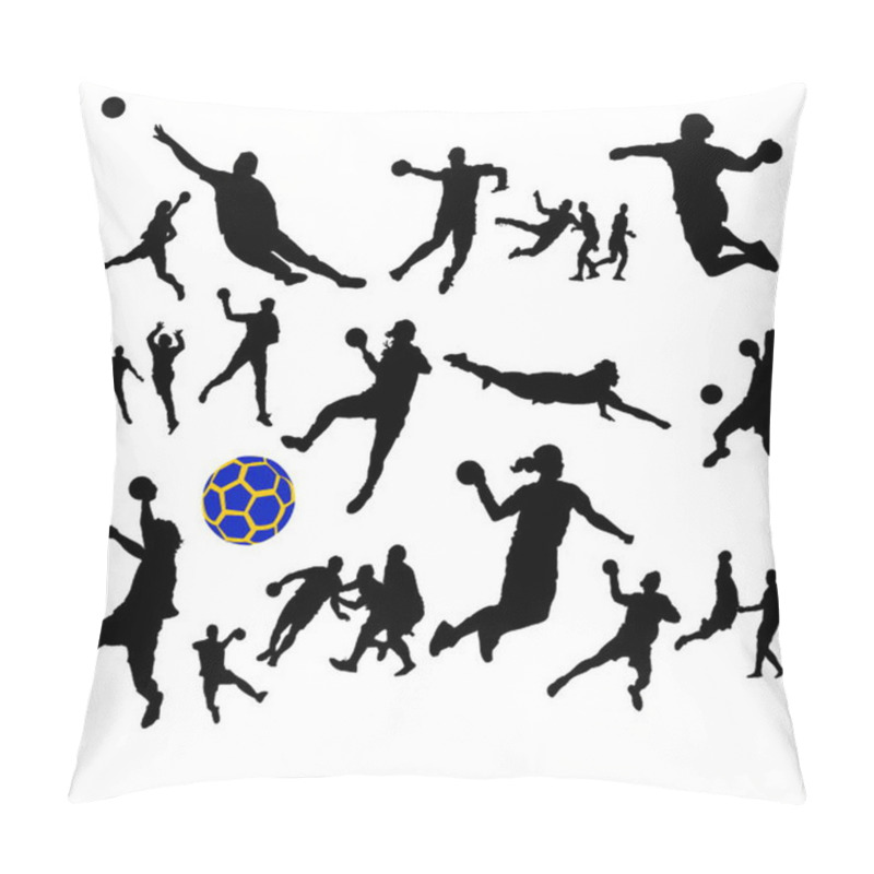 Personality  Set Of Handball Players Pillow Covers