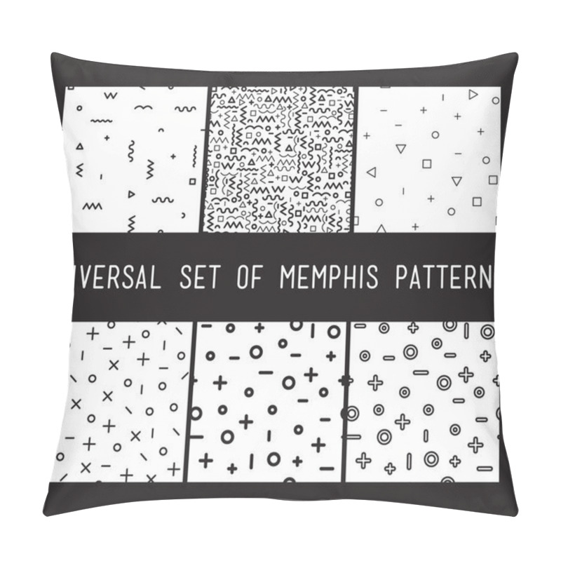 Personality  Set Of Universal Vector Fashion Geometric Seamless Patterns Pillow Covers