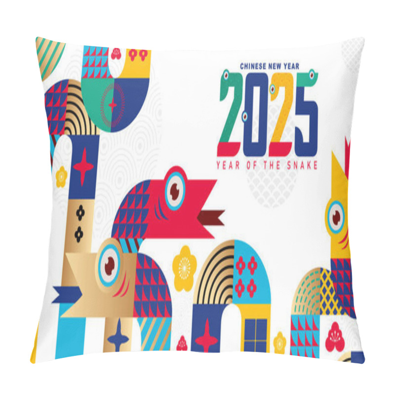 Personality  Chinese New Year 2025, Year Of The Snake Background With Modern Trendy Concept Pillow Covers