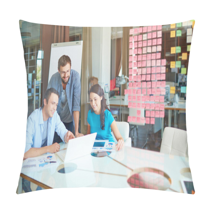 Personality  Group Of Business Partners In Office Pillow Covers