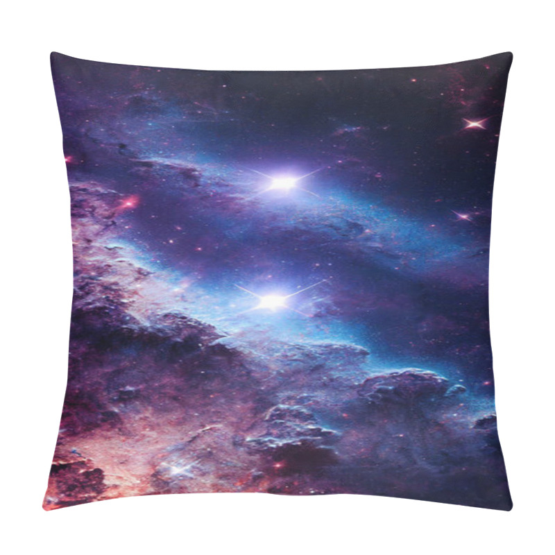 Personality  An Abstract Nebula In Outer Space And Galaxies Background Of 3D Render, Suitable For A Mobile Screen, Phone Desktop, Landing Page, UI/UX, And Wallpaper. Pillow Covers