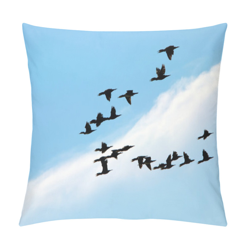 Personality  Silhouette Of Flying Birds Pillow Covers