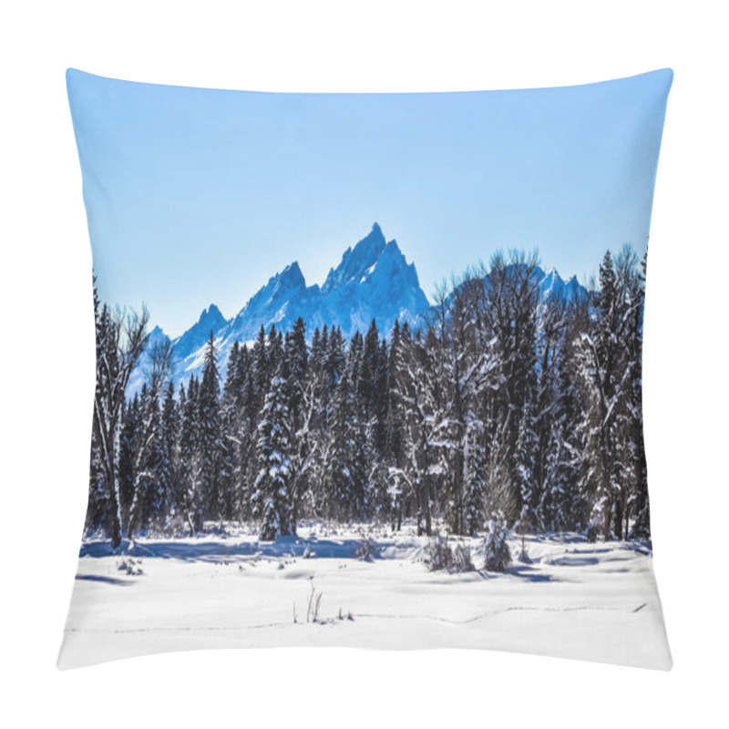 Personality  Winter Day In Grand Teton National Park, Wyoming  Pillow Covers