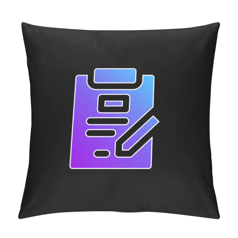 Personality  Agreement Blue Gradient Vector Icon Pillow Covers