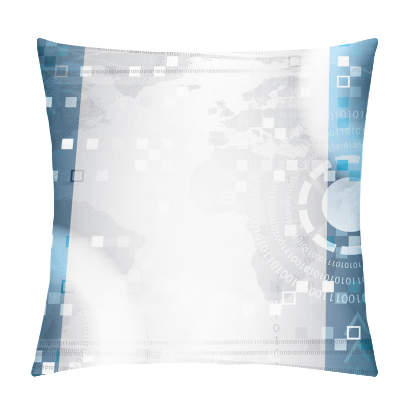 Personality  Abstract Tech Binary Background Pillow Covers