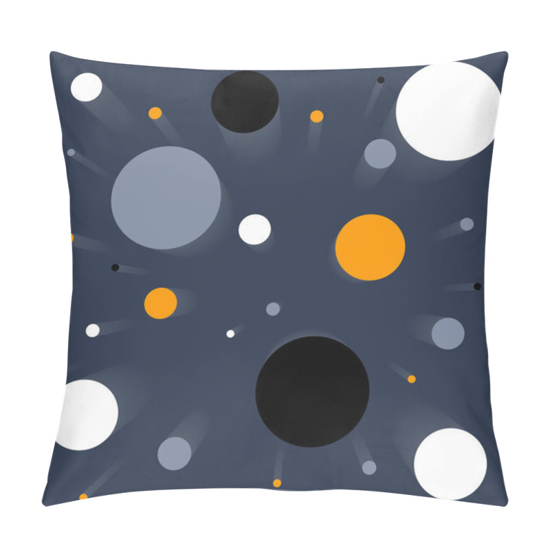 Personality  Background (seamless Pattern) With Circles (planetes) Pillow Covers