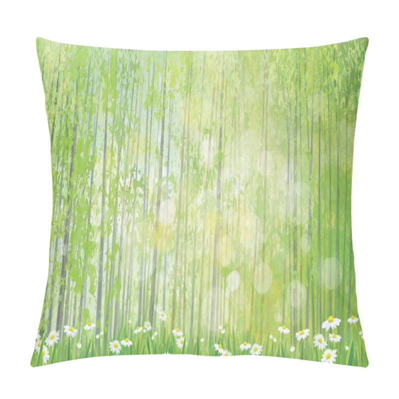 Personality  Beautiful Summer Landscape. Pillow Covers