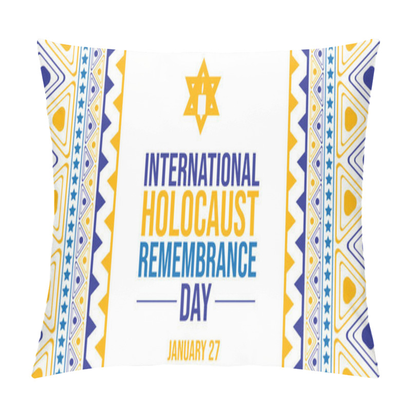 Personality  Elegant International Holocaust Remembrance Day Design Featuring Star Of David And Intricate Traditional Patterns, Honoring The Memory And History Pillow Covers