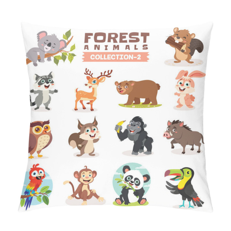 Personality  Set Of Various Forest Animals Pillow Covers