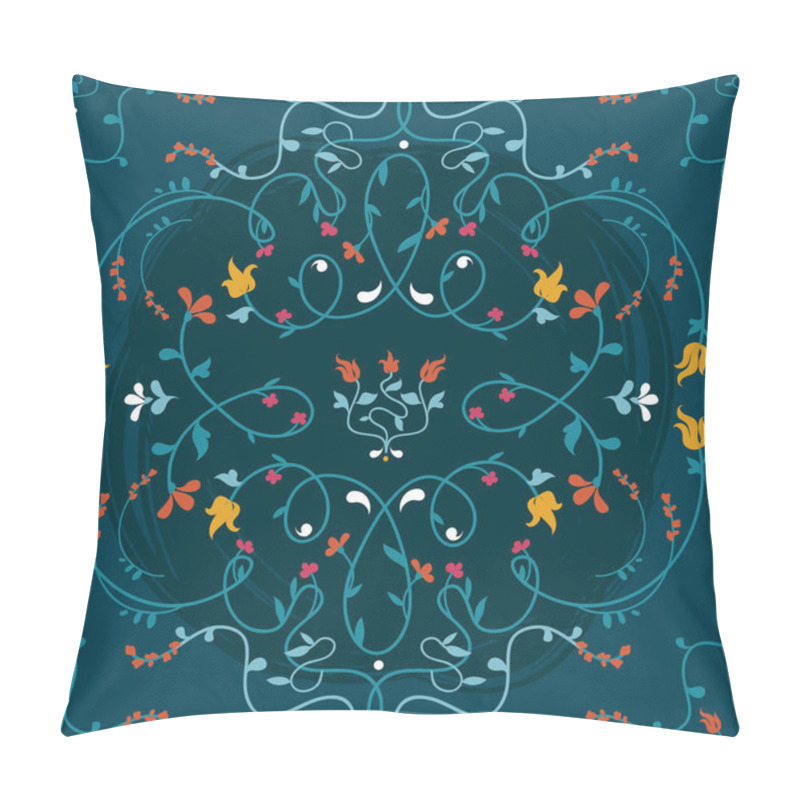 Personality  Romantical Seamless Pattern With Floral Plexus, Vector Illustration Pillow Covers