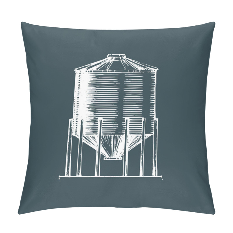 Personality  Farm Hopper, Drawn Illustration. Sketch In Vector. Pillow Covers