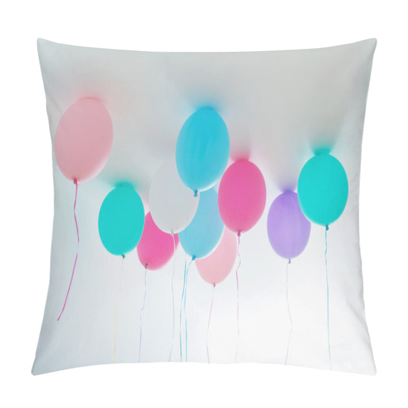 Personality  Balloons On White Wooden Background Pillow Covers