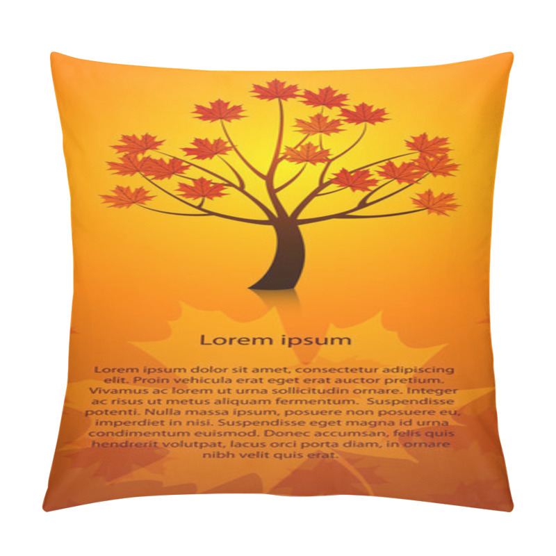 Personality  Beautiful Vector Autumn Tree Pillow Covers