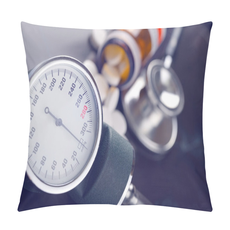 Personality  Blood Pressure Measuring Instrument And Pills Pillow Covers