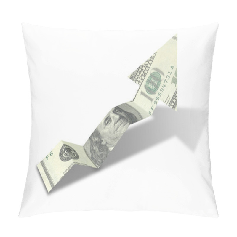 Personality  Dollar Bank Note Upward Trend Arrow Pillow Covers