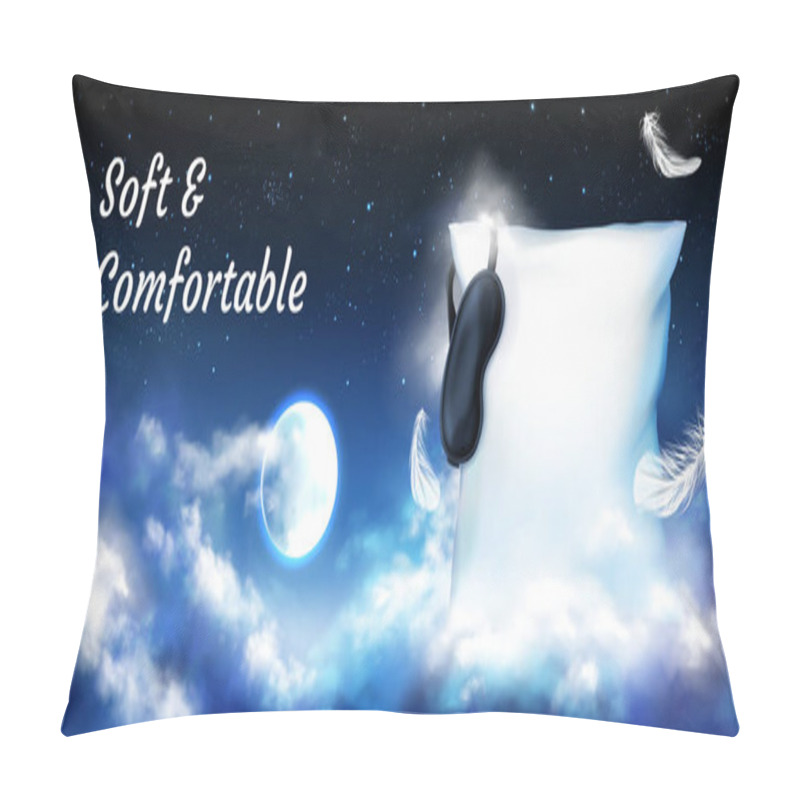 Personality  Pillow With Blindfold In Night Sky With Full Moon Pillow Covers