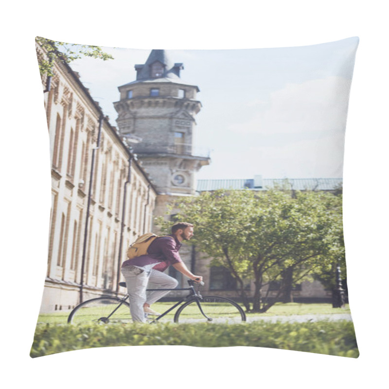 Personality  Man Riding Bike Pillow Covers