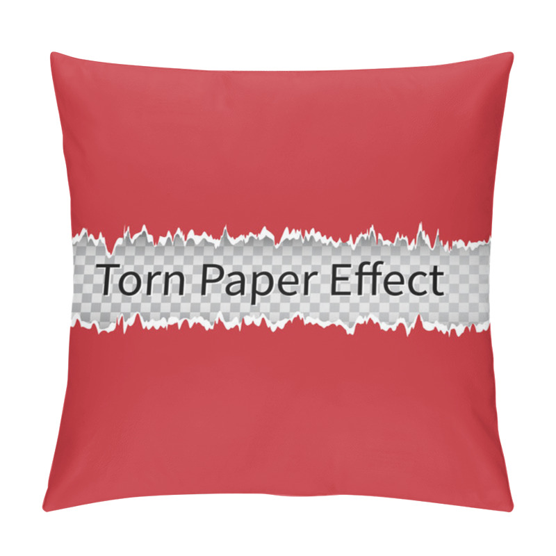 Personality  Vector Torn Hole In Sheet Of Paper. Transparent Background Of Resulting Window. Template Paper Design Pillow Covers