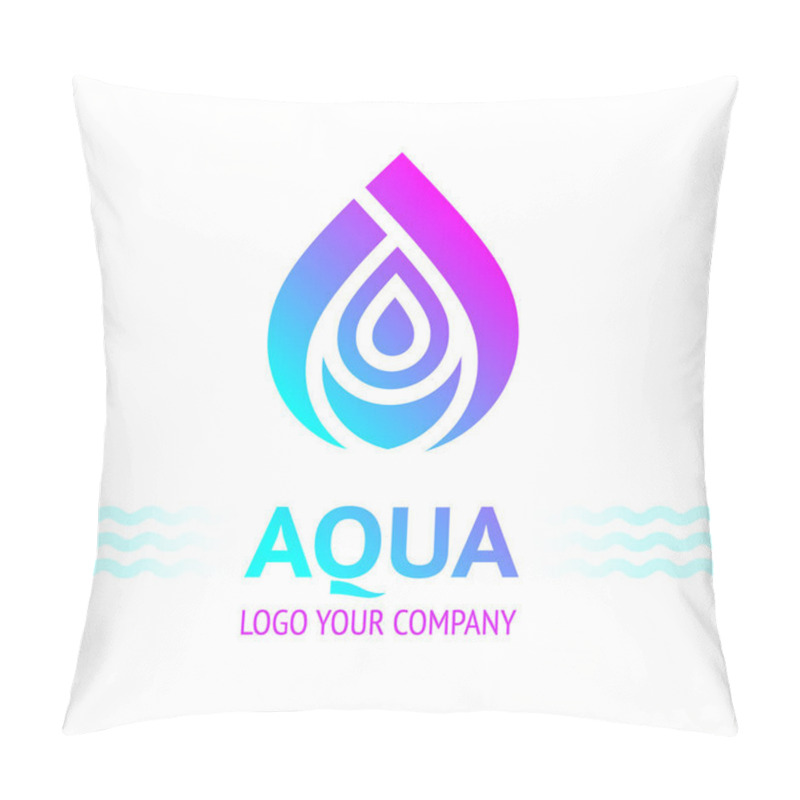 Personality  Water Drop Symbol, Logo Template Icon For Your Design, Vector Illustration Pillow Covers