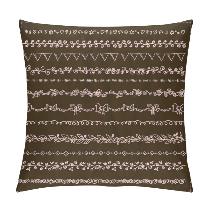 Personality  Hand-drawn Graphic Line Borders. Pillow Covers