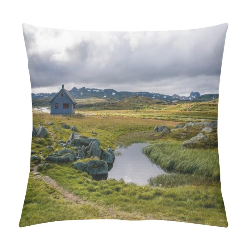 Personality  House On Meadow With River Pillow Covers