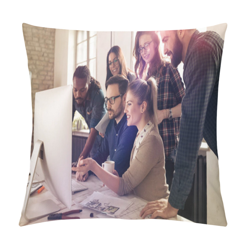 Personality  Company Employees Working In Office Pillow Covers