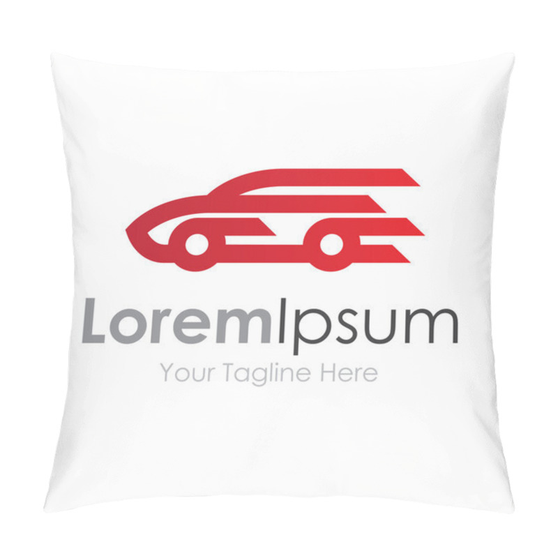 Personality  Red Simple Elegant Speeding Car Lines Graphic Design Logo Icon Pillow Covers