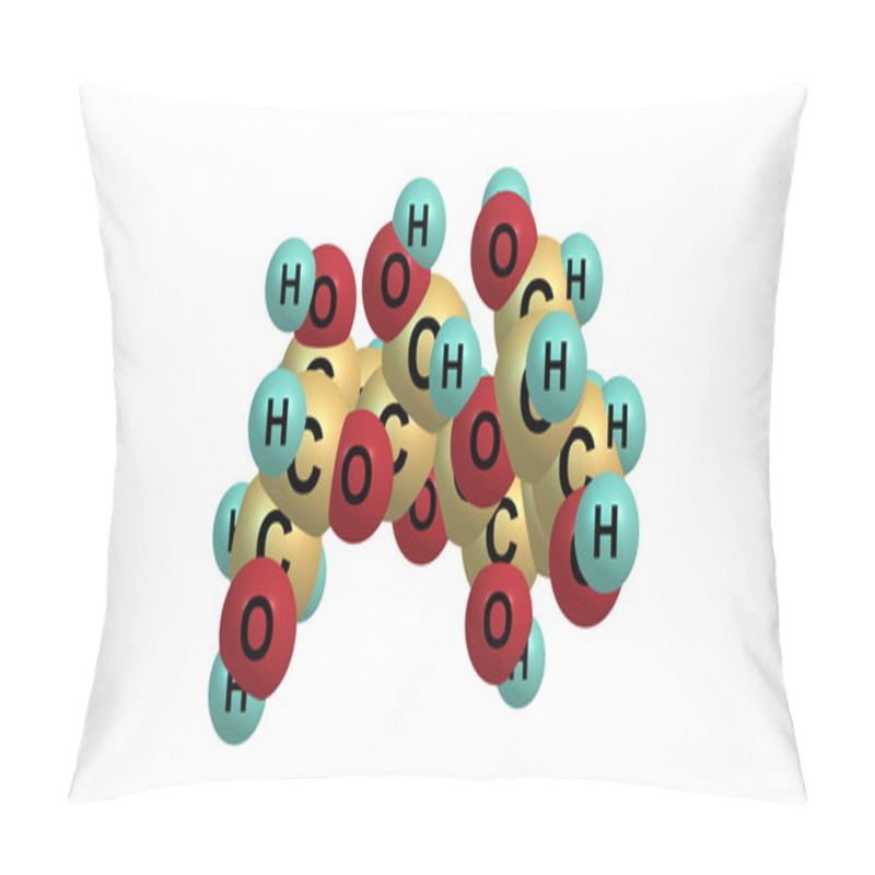 Personality  Sucrose Molecular Structure Isolated On White Pillow Covers