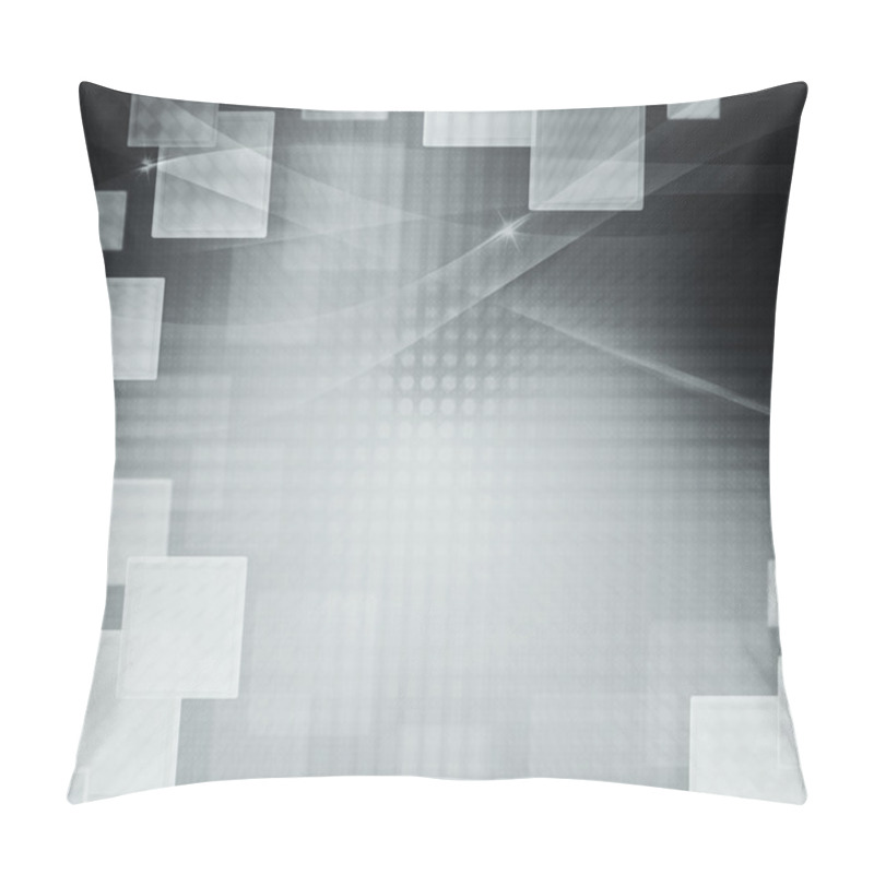 Personality  Gray Abstract Squares Background Pillow Covers