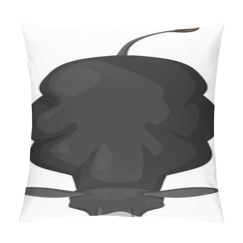 Personality  Illustration Of A Cow From A Top-down Perspective Pillow Covers