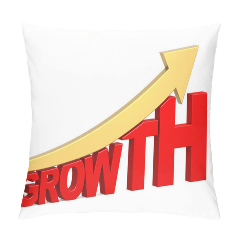 Personality  Golden Arrow With Growth Word, 3d Rendering Pillow Covers