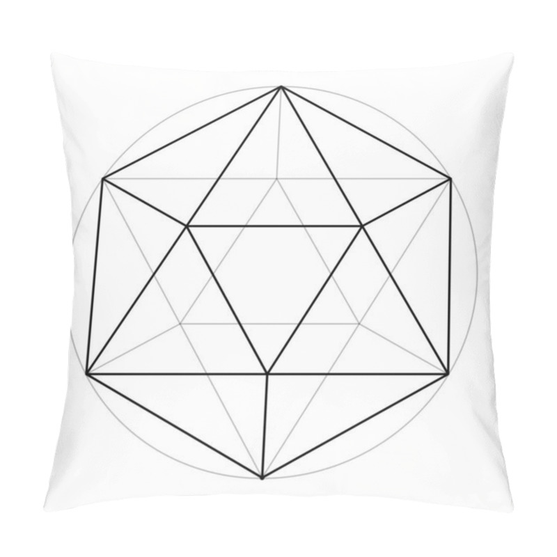 Personality  Hexagon Triangle Graph. Scared Geometry Vector Design Elements. The World Of Geometry With Our Intricate Illustrations. Pillow Covers