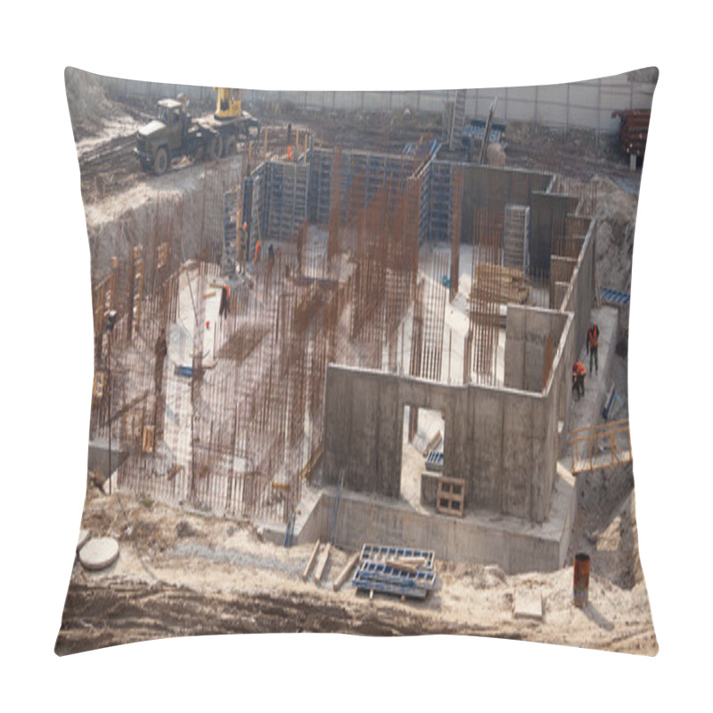 Personality  Construction Of An Apartment House Pillow Covers