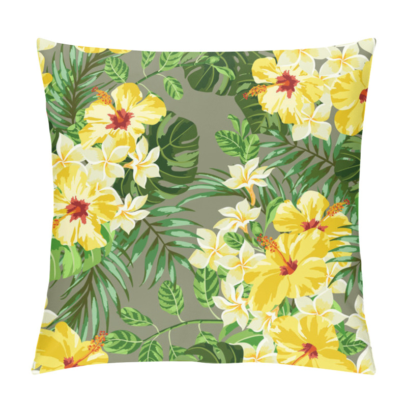 Personality  Tropical Leaves And Flowers Pillow Covers