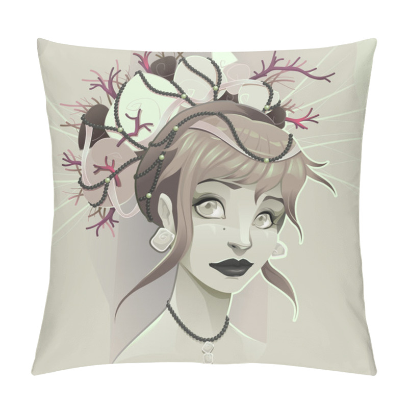 Personality  Portrait Of A Lady Pillow Covers